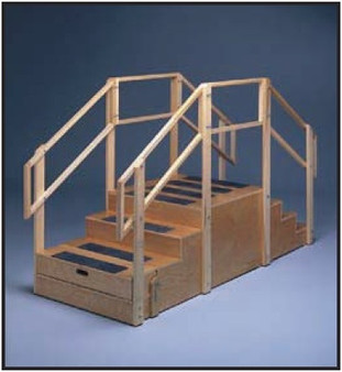 8 Step Straight-Line Training Stairs with Platform