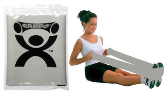 CanDo® Low Powder Exercise Band - 4' length - Silver - xx-heavy