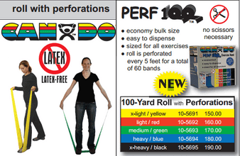 Cando Perf-100, No-latex, 100-Yard exercise band