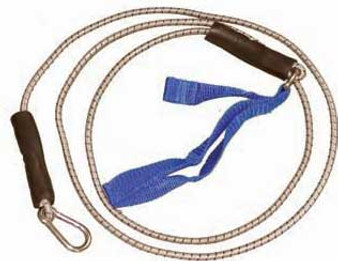 CanDo® exercise bungee cord with attachments, 7', Tan - xx-light