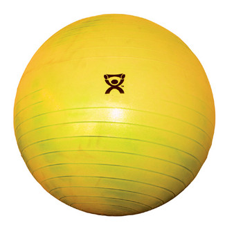 CanDo® Inflatable Exercise Ball - ABS Extra Thick - Yellow - 18" (45 cm), Retail Box