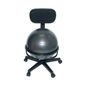 Cando Ball Chair (Metal, Mobile, with Back, no Arms, with 22-inch Ball)