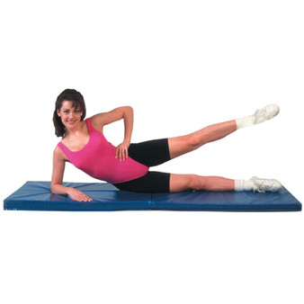 Cando Exercise Mat - Non-Folding (1-inch PU Foam with Cover, 2 x 6 feet)