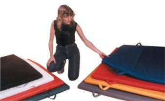 Cando Mat with Handle - Non-Folding (1 3/8 inch PE Foam with Cover, 6 x 12 feet, Single Color)