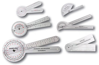 Baseline Plastic Goniometer (12-inch arms) HiRes 360 Degree Head