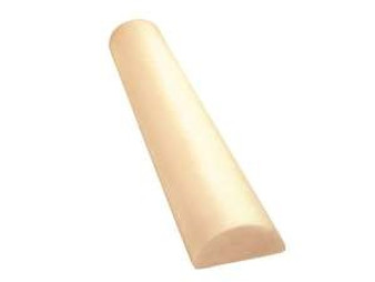 CanDo® Foam Roller - Antimicrobial - Beige PE foam - 6" x 36" - Half-Round