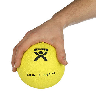 CanDo® Soft Pliable Medicine Ball - 5" Diameter - Yellow - 2 lb: