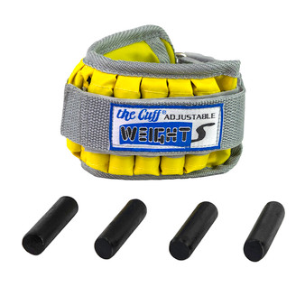The Adjustable Cuff wrist weight - 2 lb - 10 x 0.2 lb inserts - Yellow