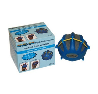 CanDo® Digi-Extend n' Squeeze® Hand Exerciser - Medium - Blue, heavy