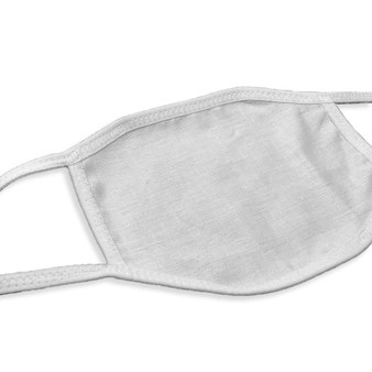 White Cotton Fabric Face Mask Made in USA