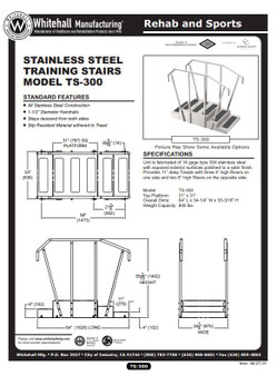 Small Training Stairs Whitehall TS-300 Spec Sheet