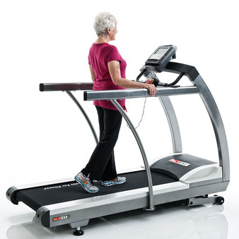 SciFit AC5000M Medical Treadmill with Side Handrail Switches In Use