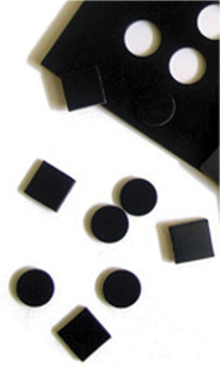 Dycem non-slip multifunctional self-adhesive feet (7/8 diameter) 12 each, black