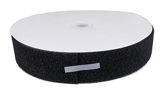 2 Inch Durable Loop Material, 25 Yard Dispenser Box, Black