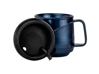 Insulated hot or cold cup, no-spill lid 8 oz.