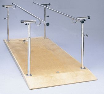 Parallel Bars, wood platform, height and width adjustable, 10' L x 19" - 26" W x 26" - 44" H