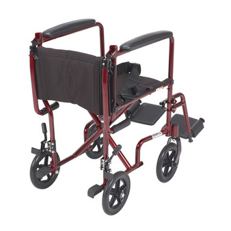 Drive, Lightweight Transport Wheelchair, (Red) 19" Seat