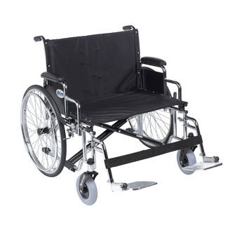 Sentra H- Duty 30" Seat Wheelchair, Detach. Desk Arms, Swing Footrests