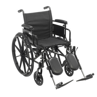 Cruiser X4 Dual Axle 16" Seat Wheelchair - Adjust/Detach. Desk Arms, Elev. Leg Rests