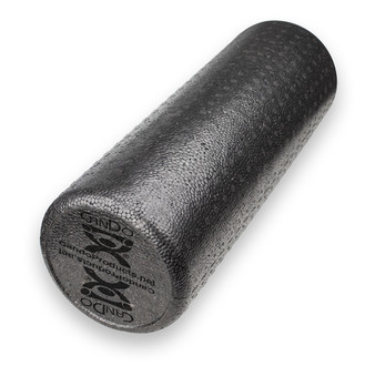 CanDo Round Foam Roller (Black), Extra Firm - 6" x 18" 
