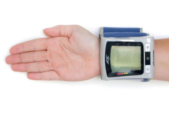 ADC Ultra Advantage Wrist Digital Blood Pressure Monitor on wrist