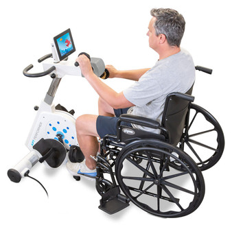 Upper and Lower Extremity Active/Passive Trainer Performer with Wheelchair