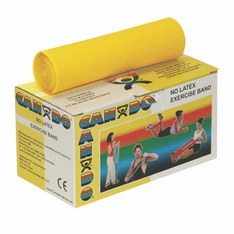 CanDo Latex Free Exercise Resistance Band (6 yd roll - Yellow - x-light)