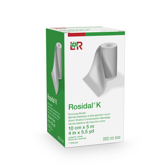 Rosidal K Short Stretch Elastic Bandage, 4 in x 5.5 yds, Case of 20