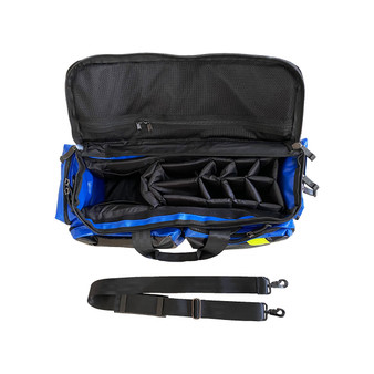 LINE2design Deluxe O2 Bag, All Impervious (27" x 12" x10", Royal Blue) Open