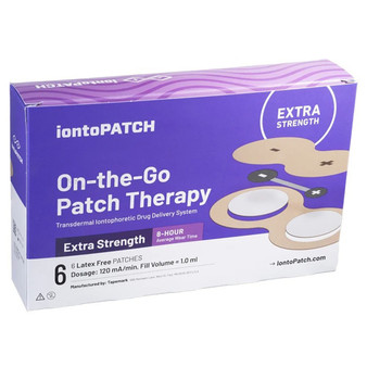 IontoPatch Extra Strength, Patch/Vial, 120mA-min, 6 Pack