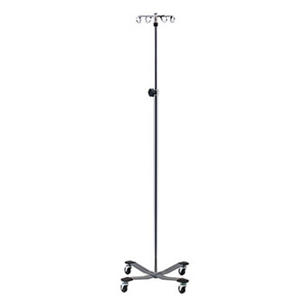 Clinton, 4-Hook IV Pole, Heavy Base (4-Leg)