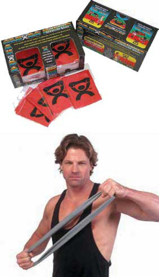 Cando Low Powder Exercise Resistance Band Pre-Cut 4-ft Strips Cando Low Powder Exercise Resistance Band Pre-Cut 4-ft Strips
