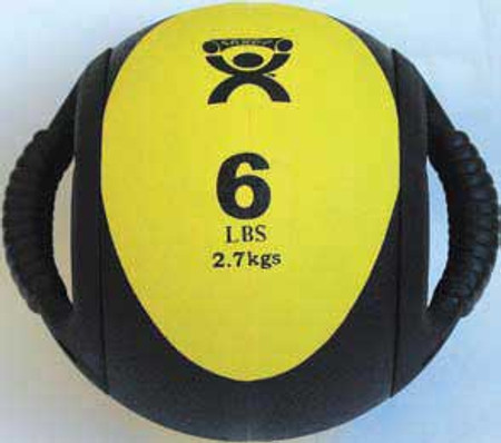 Cando 30-Pound Black Dual Handle Medicine Ball