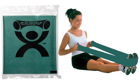 CanDo® Low Powder Exercise Band - 4' length - Green - medium CanDo® Low Powder Exercise Band - 4' length - Green - medium
