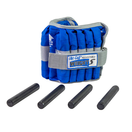 Adjustable Cuff ankle weight - 10 lb - 20 x 0.5 lb inserts - Blue