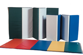 CanDo® Accordion Mat - 2" EnviroSafe® Foam with Cover - 4' x 10' - Rainbow Colors