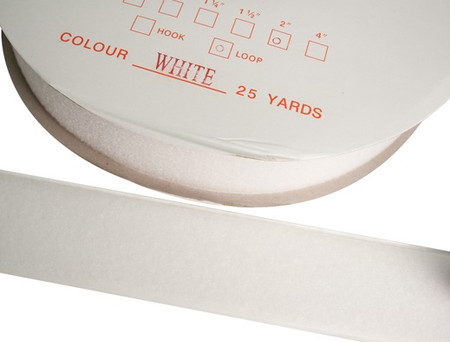 Self-Adhesive Loop Material (White, 2 Inches, 25-yard dispenser box)