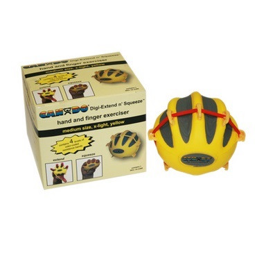 CanDo® Digi-Extend n' Squeeze® Hand Exerciser - Medium - Yellow, x-light