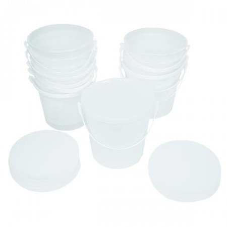 These plastic containers are used to store exercise putty. They come with lids that can be securely fastened in order to prevent the putty from spilling out. When the time comes for the putty to be used, the lids can also be easily opened. These plastic containers are used to store exercise putty. They come with lids that can be securely fastened in order to prevent the putty from spilling out. When the time comes for the putty to be used, the lids can also be easily opened.