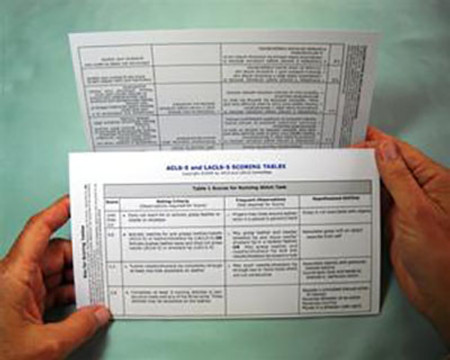 Allen Cognitive ACLS-5/LACLS-5 Scoring Trifold