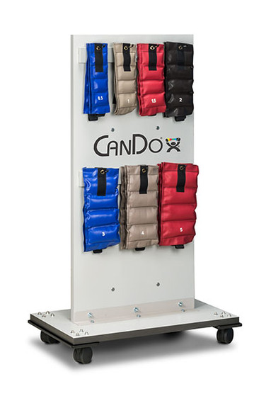CanDo Mobile Weight Rack  - with Accessories Package (Cuff Weights and Dumbbells)