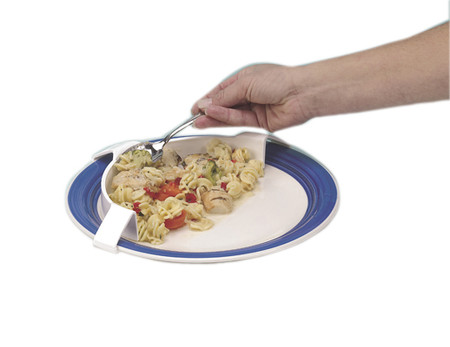 Plastic food bumper guard, translucent