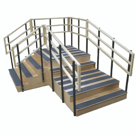 Heavy Duty Triple Handrail Bariatric Training Stairs Heavy Duty Triple Handrail Bariatric Training Stairs