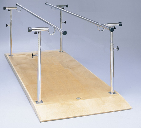 Parallel Bars, wood platform, height and width adjustable, 12' L x 19" - 26" W x 26" - 44" H