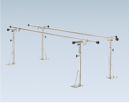 Parallel Bars, height and width adjustable, mounted, 14' L x 6" W x 26" - 44" H