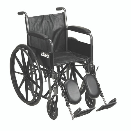 Drive, Silver Sport 2 Wheelchair, Detachable Arms, Elev. Leg Rests, 16" Seat Drive, Silver Sport 2 Wheelchair, Detachable Arms, Elev. Leg Rests, 16" Seat