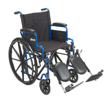 Drive, Blue Streak Wheelchair, Flip Desk Arms, Elev. Leg Rests, 16" Seat