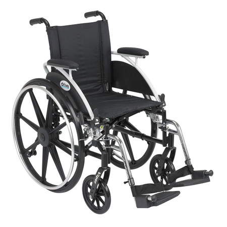 Viper 12" Seat Wheelchair with Flip Remov. Desk Arms, Swing Footrests