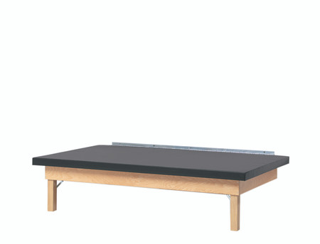 Wood Wall-Mounted Platform Table (folding, upholstered, 7' x 5' x 21")