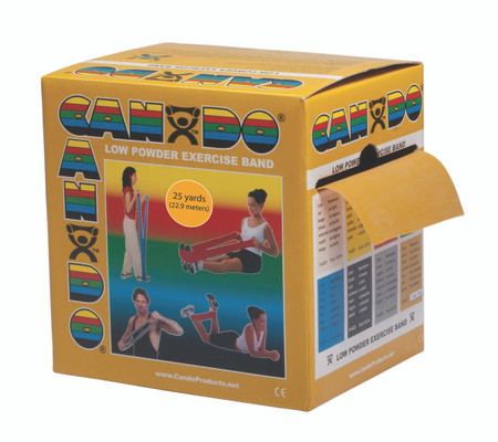 CanDo Low Powder Exercise Band (Gold - XXX-heavy, 25 yd. roll)